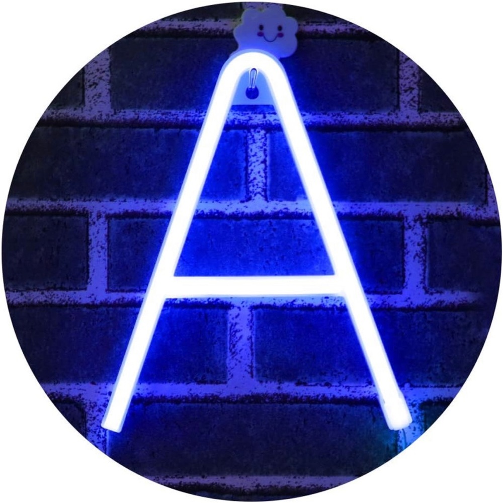 Neon letter “A” sign